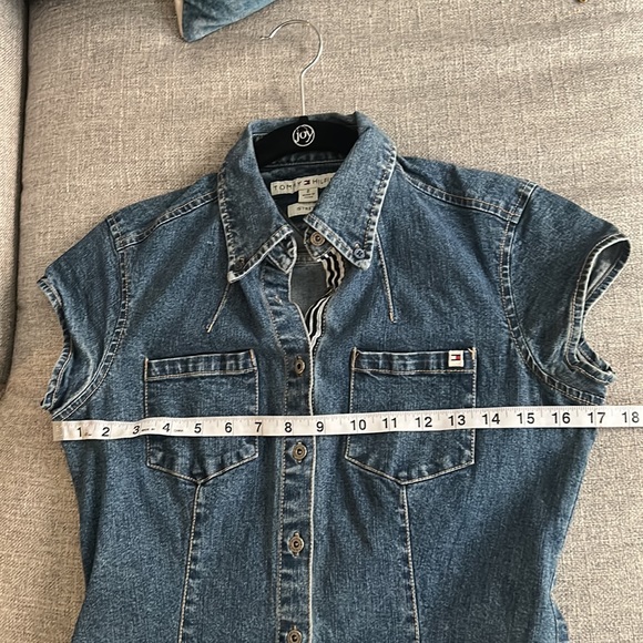 Vintage Tommy Hilfiger Y2K Denim Short Sleeve Dress - Picture 15 of 15